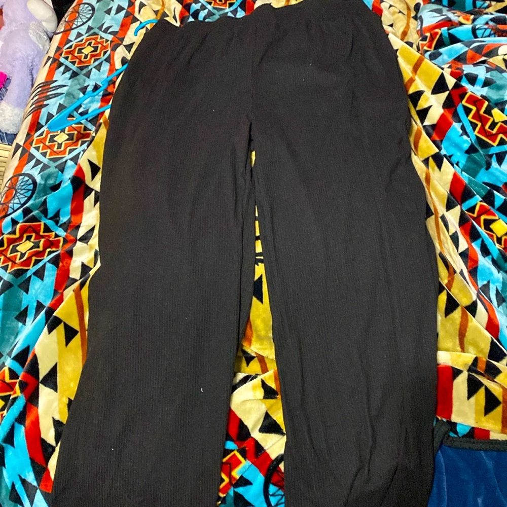 WHITE BIRCH FLARED LEG RIBBED SOFT PANTS WITH POCKETS!
